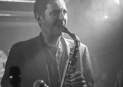 Saxophonist at the Corn Exchange