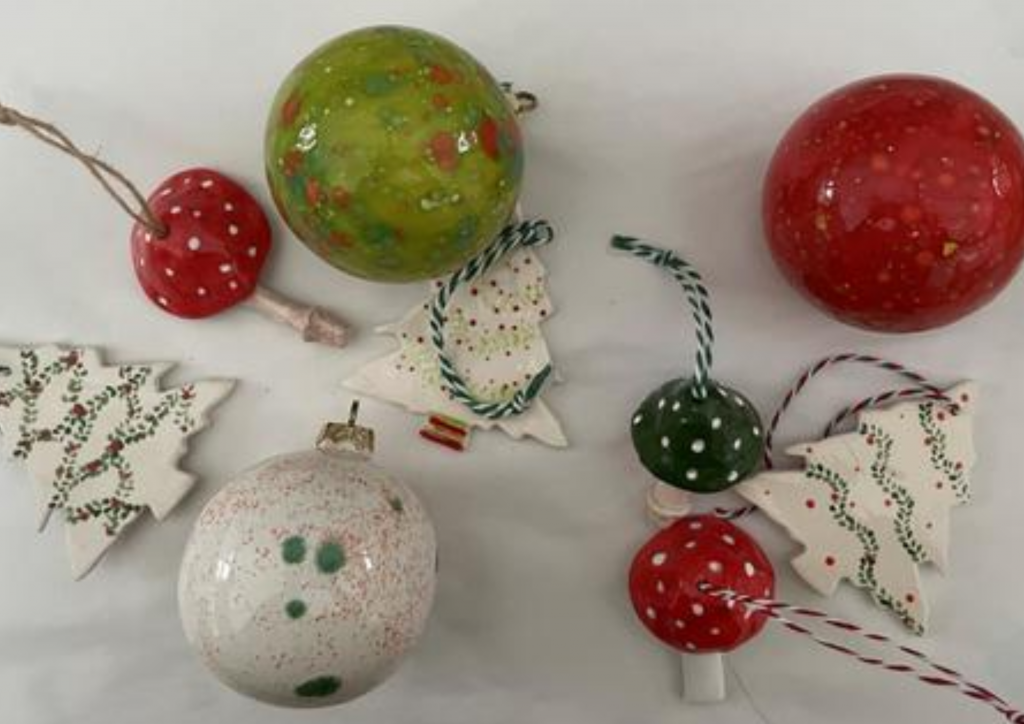 Picture of Christmas tree baubles and decorations