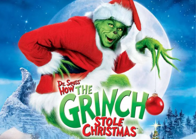 Picture of the Grinch on film publicity poster