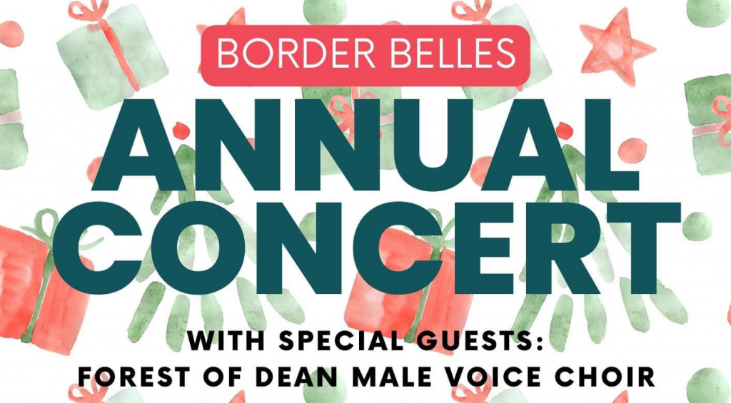 Border Belles poster of their annual concert at St Mary's Church December 2023