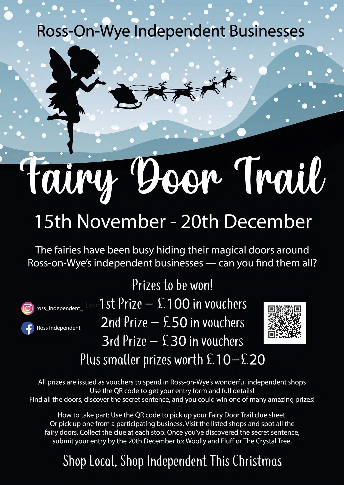 Black poster with white text