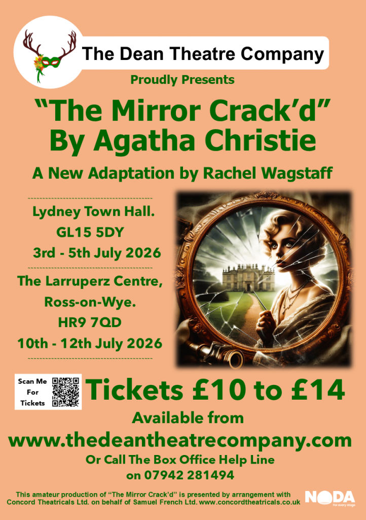 light pink poster with green text