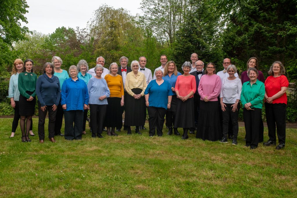 group of women in field