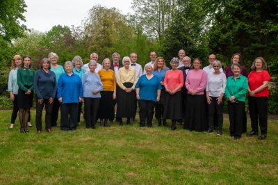 group of women in field