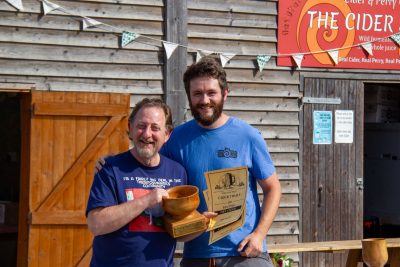 picture of 2025 winners with trophy and certificate